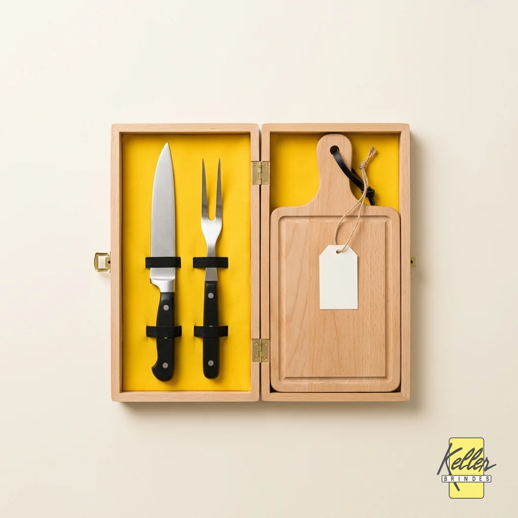 Kits churrasco e vinho personalizados Keller Brindes